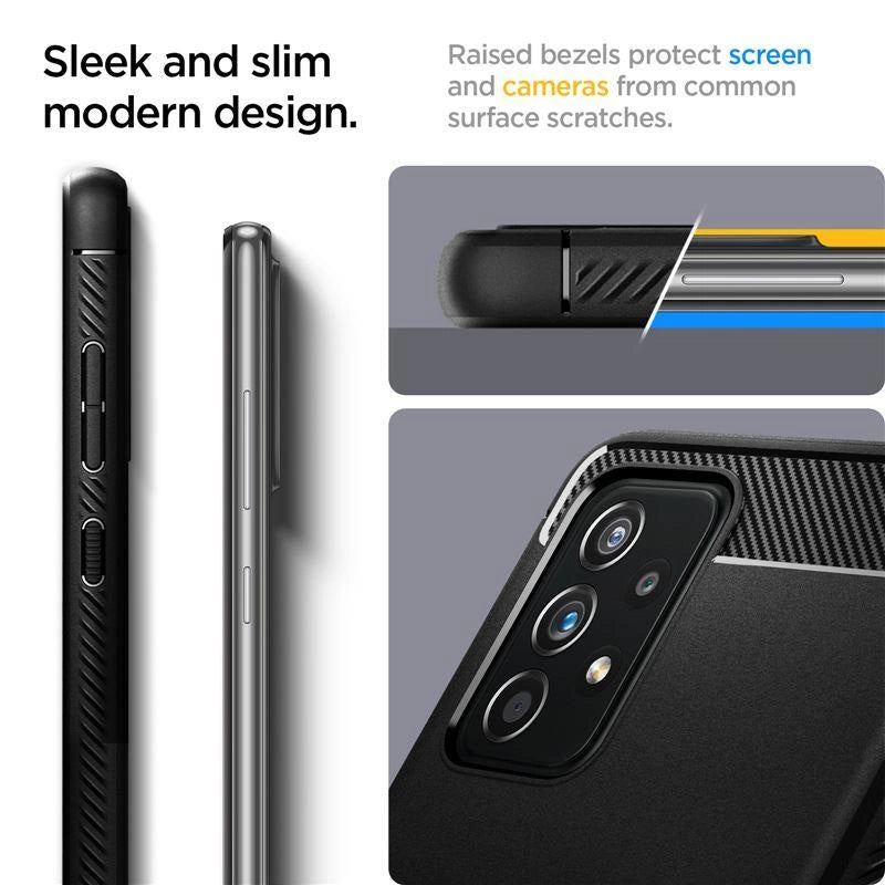 Etui Spigen Rugged Armor na Samsung Galaxy A52 / A52S - czarny mat – zdjęcie 11