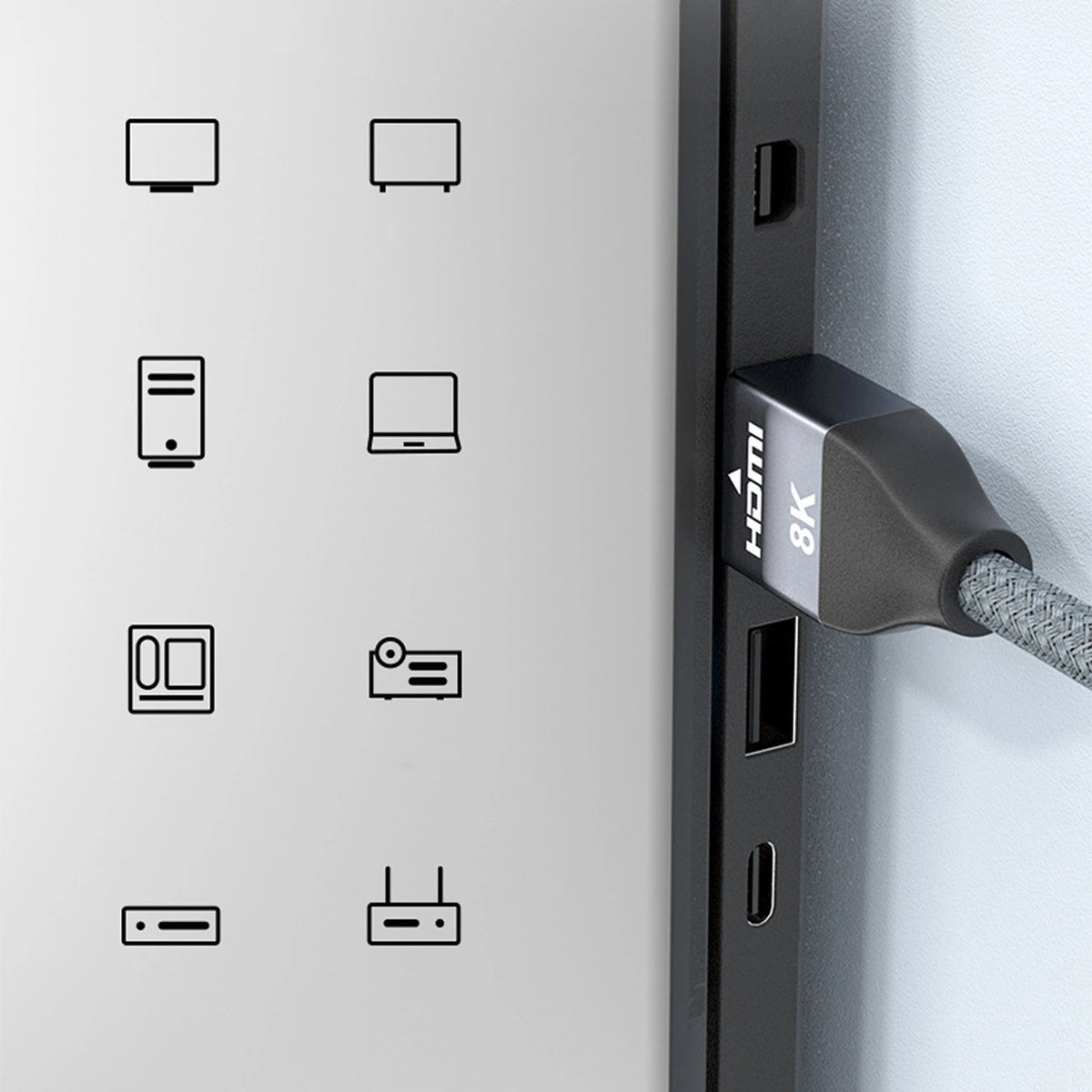 Wozinsky kabel HDMI 2.1 8K 60 Hz 48 Gbps / 4K 120 Hz / 2K 144 Hz 5 m – zdjęcie 16