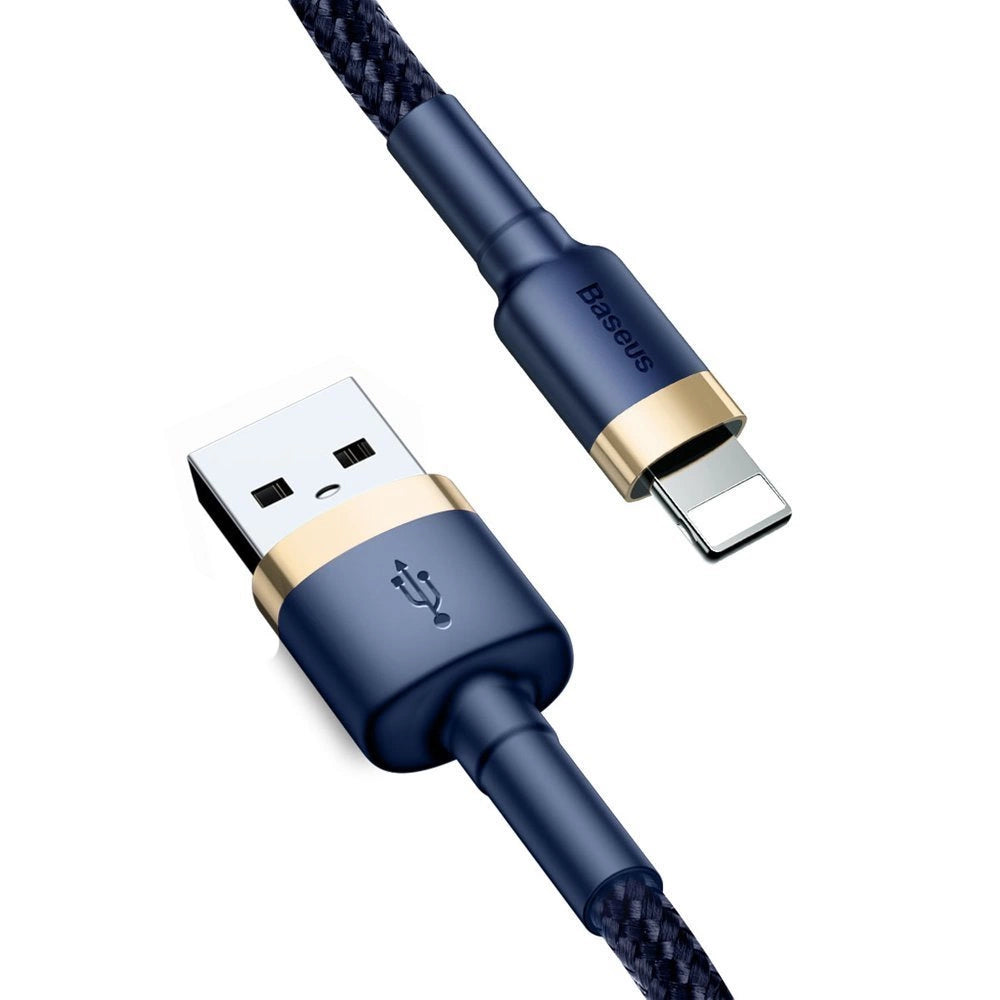 Kabel Baseus Cafule USB-A / Lightning 1.5A QC 3.0 2 m - niebiesko-złoty – zdjęcie 2