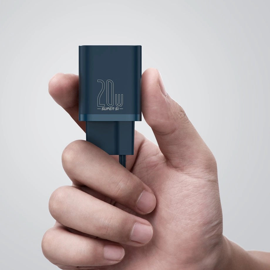 Baseus Si 1C szybka ładowarka USB Typ C 20 W Power Delivery niebieski