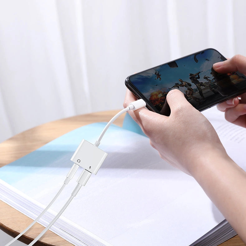 Adapter Joyroom S-Y104 słuchawkowy Lightning - Lightning / mini - biały – zdjęcie 7