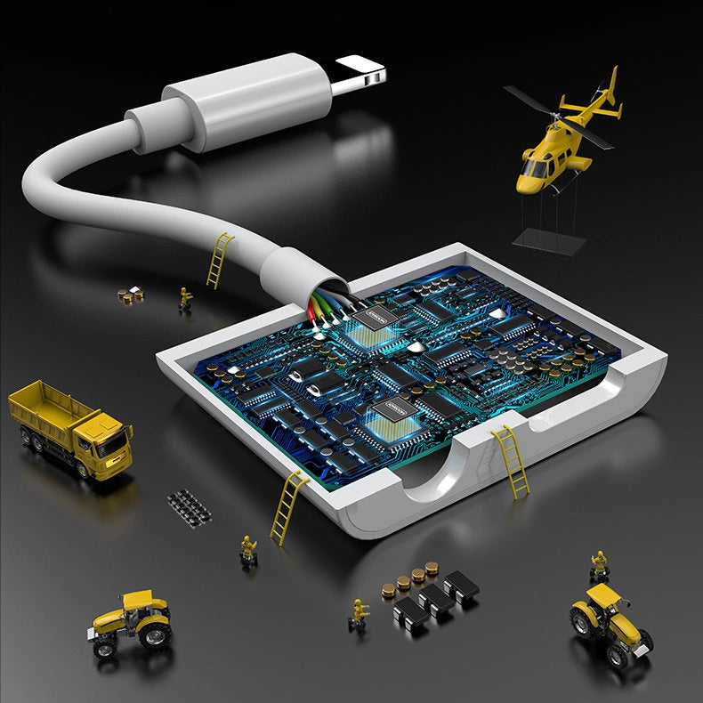 Adapter Joyroom S-Y104 słuchawkowy Lightning - Lightning / mini - biały – zdjęcie 8