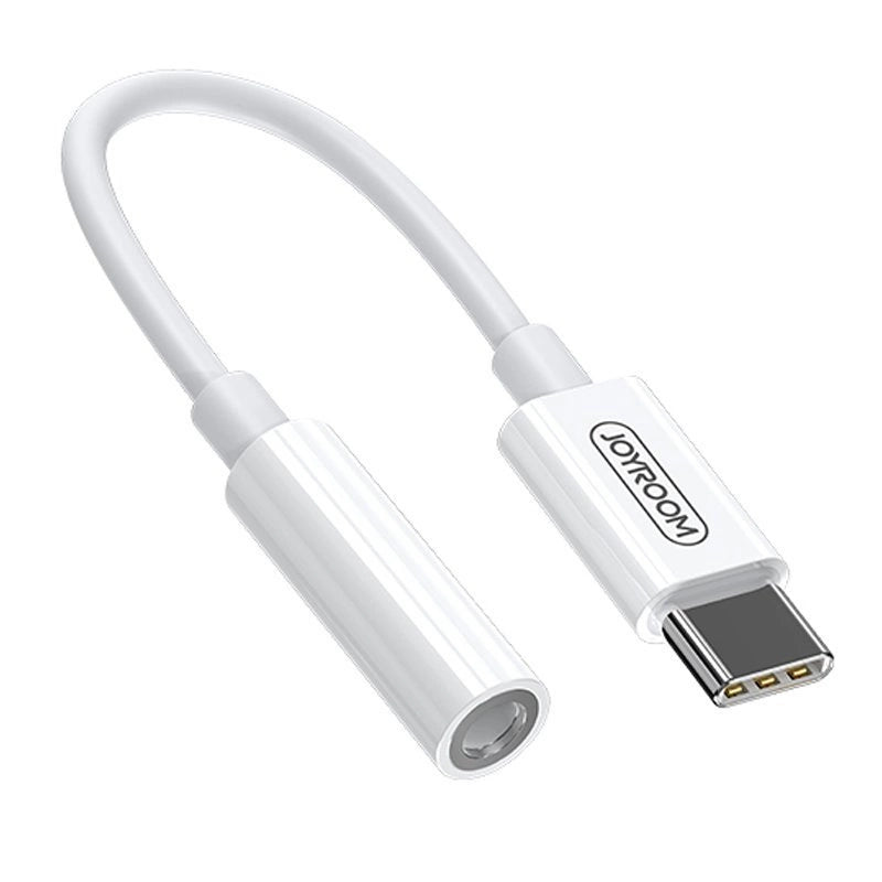 Adapter Joyroom SH-C1 słuchawkowy mini jack 3,5 mm (żeński) - biały