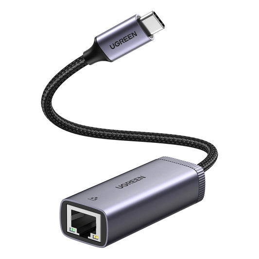 Ugreen zewnętrzna karta sieciowa USB Typ C - RJ45 1Gbps (1000Mbps) szary