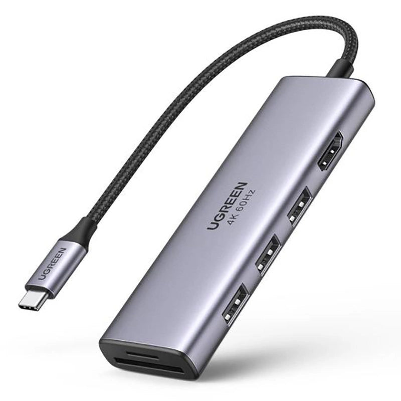 Ugreen 6w1 wielofunkcyjny HUB USB Typ C - 3x USB 3.2 Gen 1 / HDMI 4K 60Hz