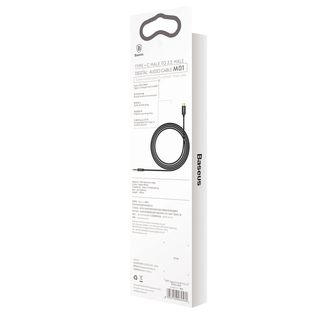 Baseus kabel audio stereo do telefonu tabletu 120cm czarny (CAM01-01) – zdjęcie 8