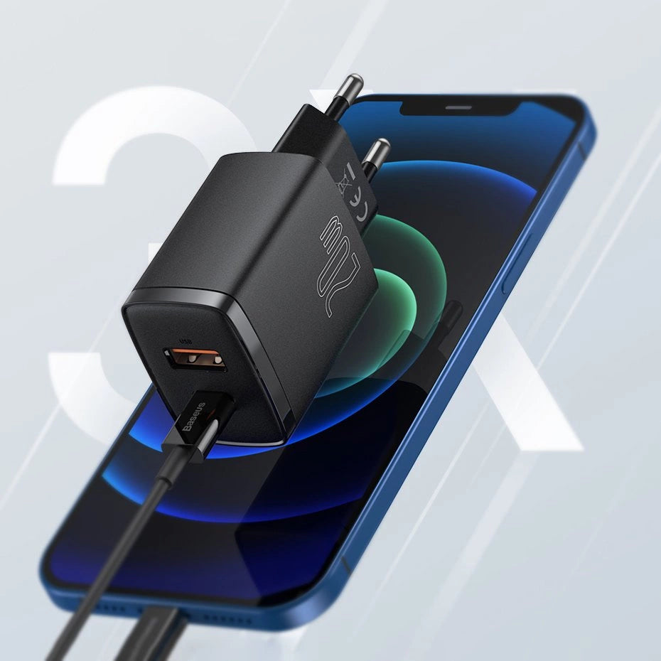 Baseus Compact szybka ładowarka sieciowa USB / USB Typ C 20W 3A Power