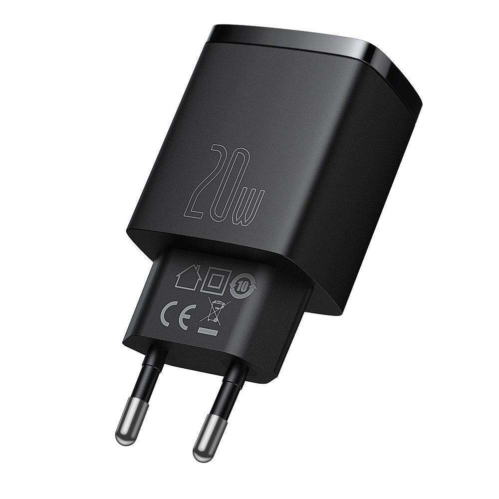Baseus Compact szybka ładowarka sieciowa USB / USB Typ C 20W 3A Power