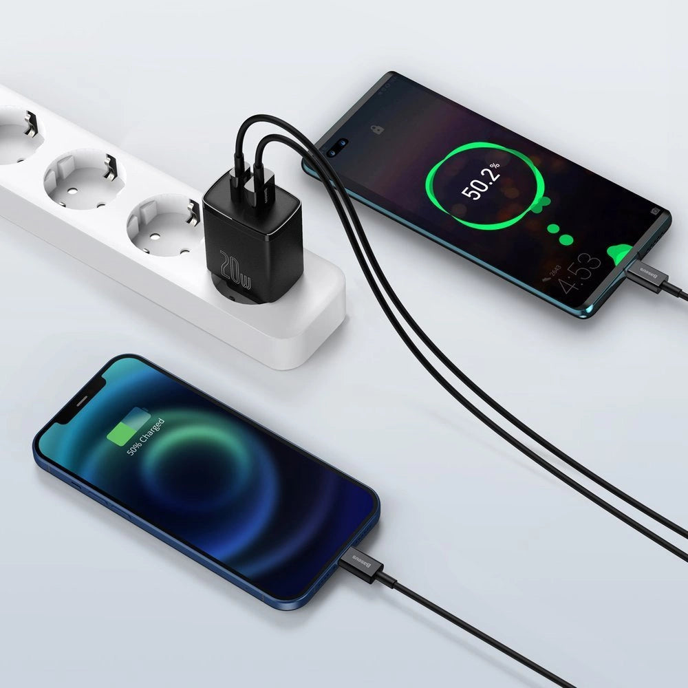 Baseus Compact szybka ładowarka sieciowa USB / USB Typ C 20W 3A Power