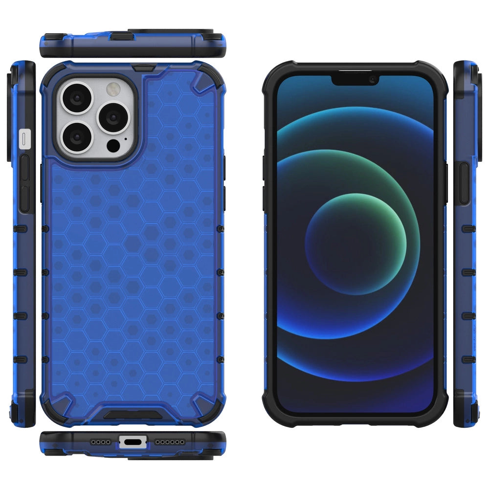 Honeycomb etui pancerny pokrowiec z żelową ramką iPhone 13 Pro Max – zdjęcie 2