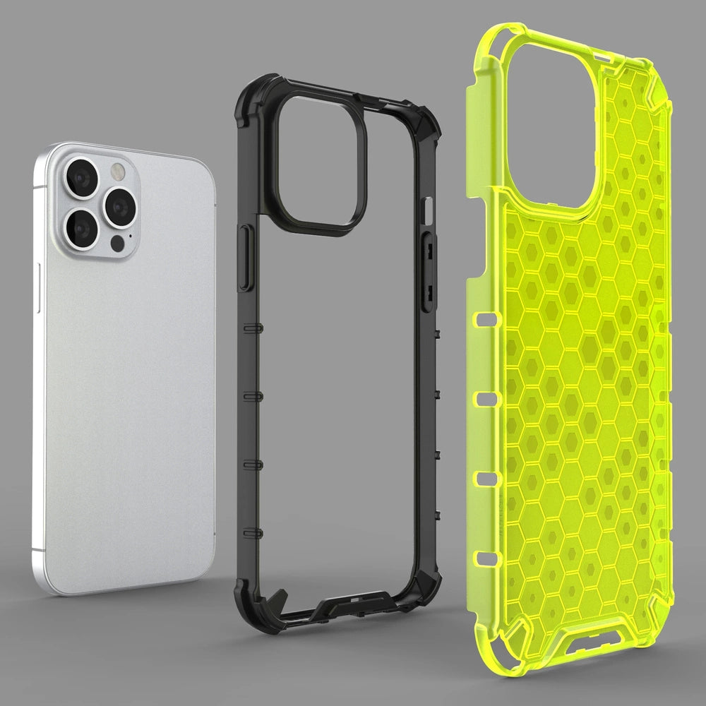 Honeycomb etui pancerny pokrowiec z żelową ramką iPhone 13 Pro Max – zdjęcie 6