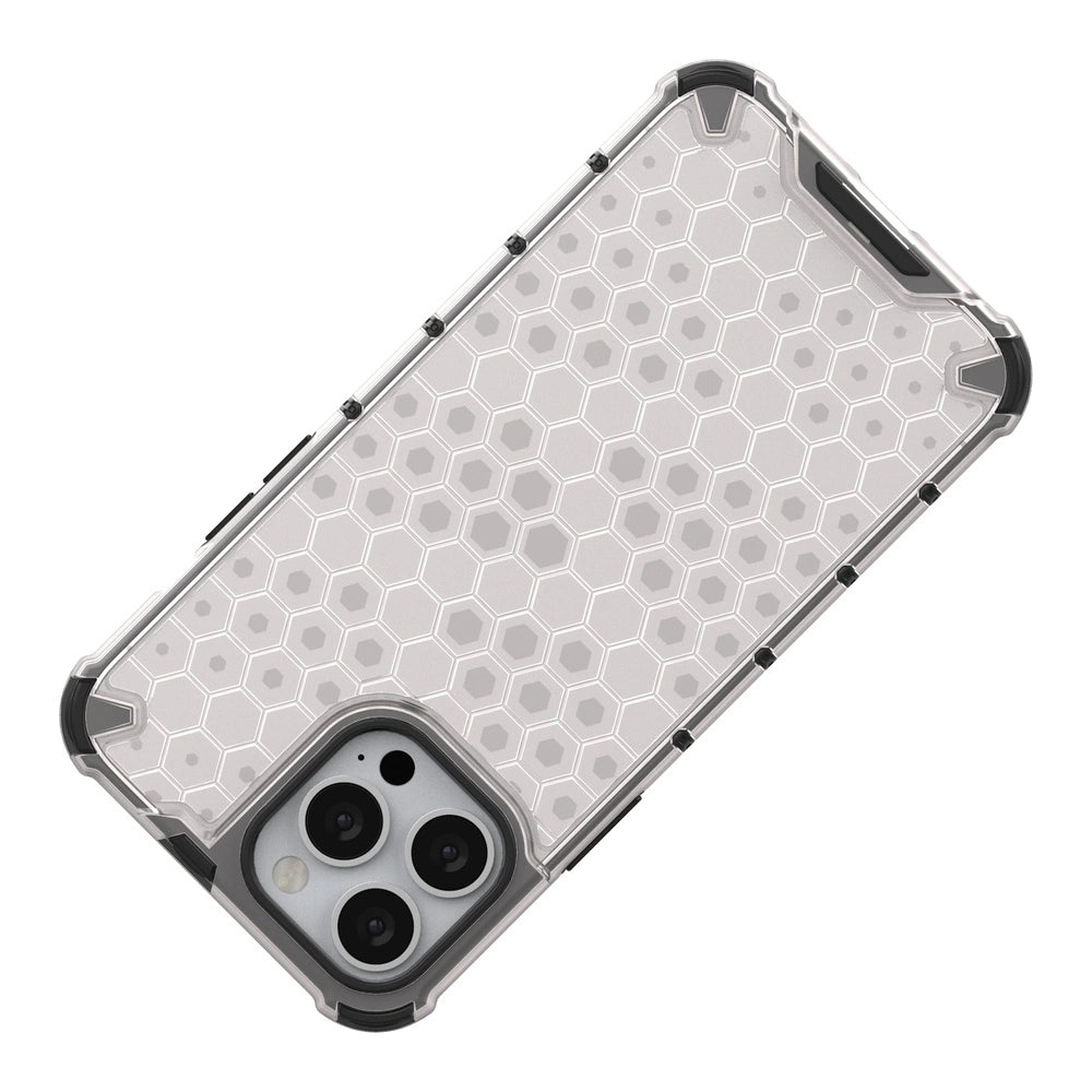 Honeycomb etui pancerny pokrowiec z żelową ramką iPhone 13 Pro Max – zdjęcie 7