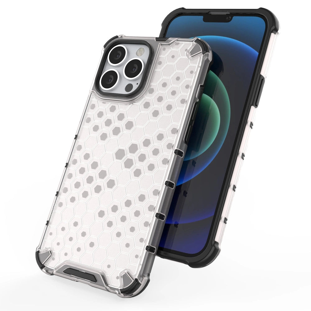Honeycomb etui pancerny pokrowiec z żelową ramką iPhone 13 Pro Max – zdjęcie 8