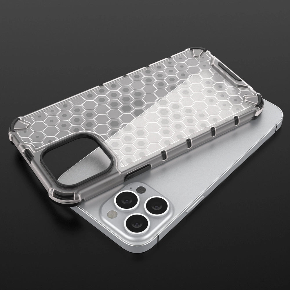 Honeycomb etui pancerny pokrowiec z żelową ramką iPhone 13 Pro Max – zdjęcie 9