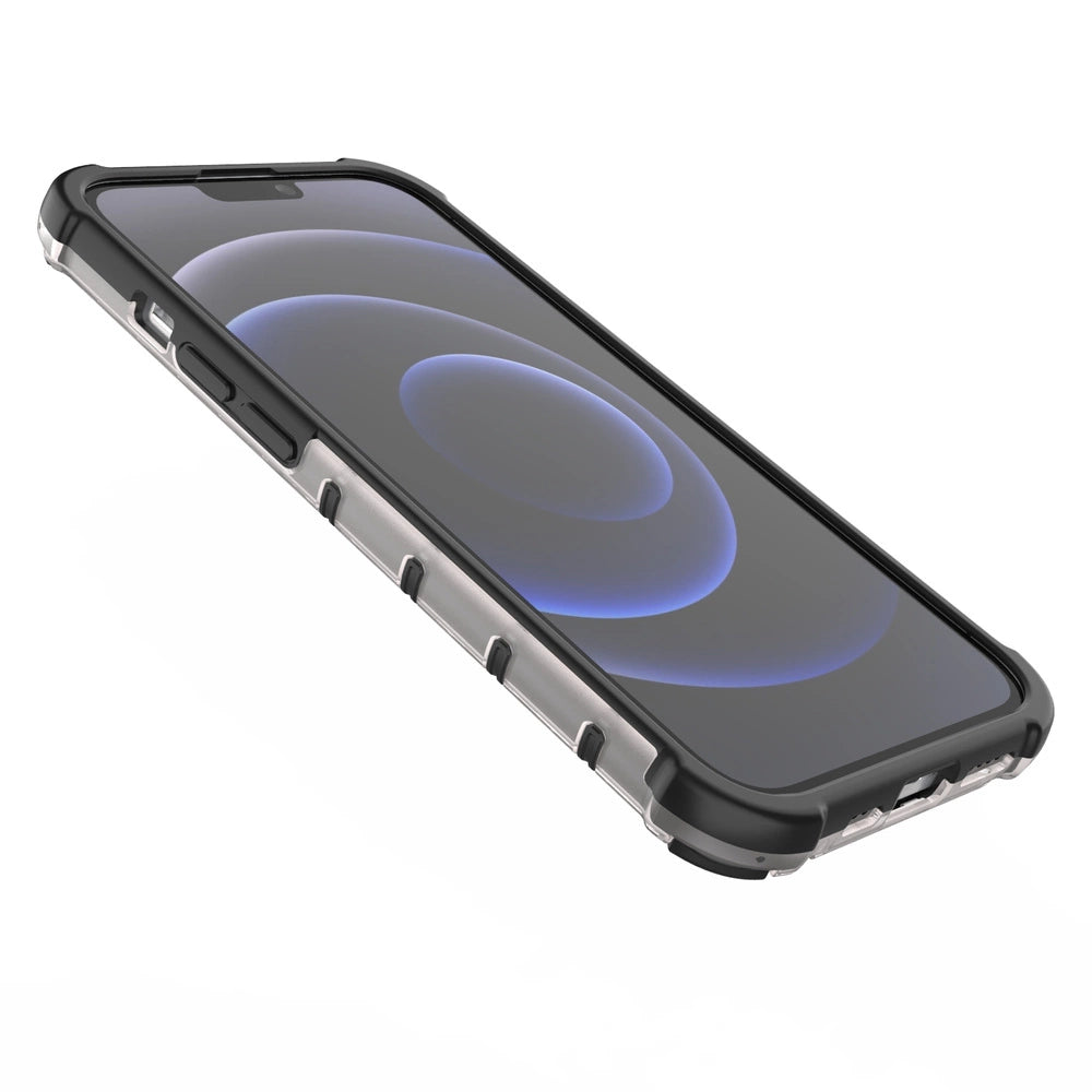 Honeycomb etui pancerny pokrowiec z żelową ramką iPhone 13 Pro czerwony – zdjęcie 11