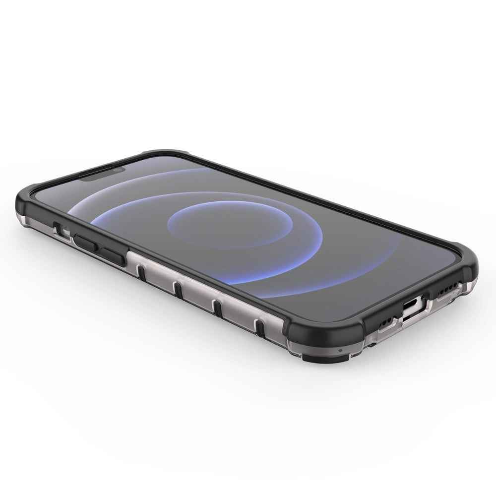 Honeycomb etui pancerny pokrowiec z żelową ramką iPhone 13 Pro czerwony – zdjęcie 12