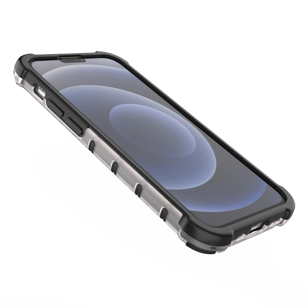 Honeycomb etui pancerny pokrowiec z żelową ramką iPhone 13 mini niebieski – zdjęcie 11