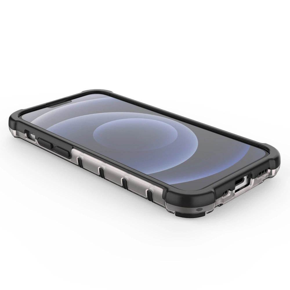 Honeycomb etui pancerny pokrowiec z żelową ramką iPhone 13 mini niebieski – zdjęcie 12