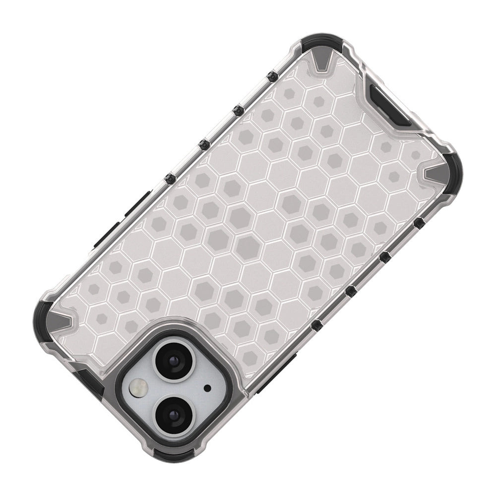 Honeycomb etui pancerny pokrowiec z żelową ramką iPhone 13 mini niebieski – zdjęcie 7
