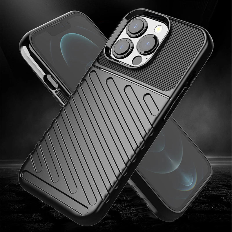 Thunder Case elastyczne pancerne etui pokrowiec iPhone 13 Pro niebieski – zdjęcie 6