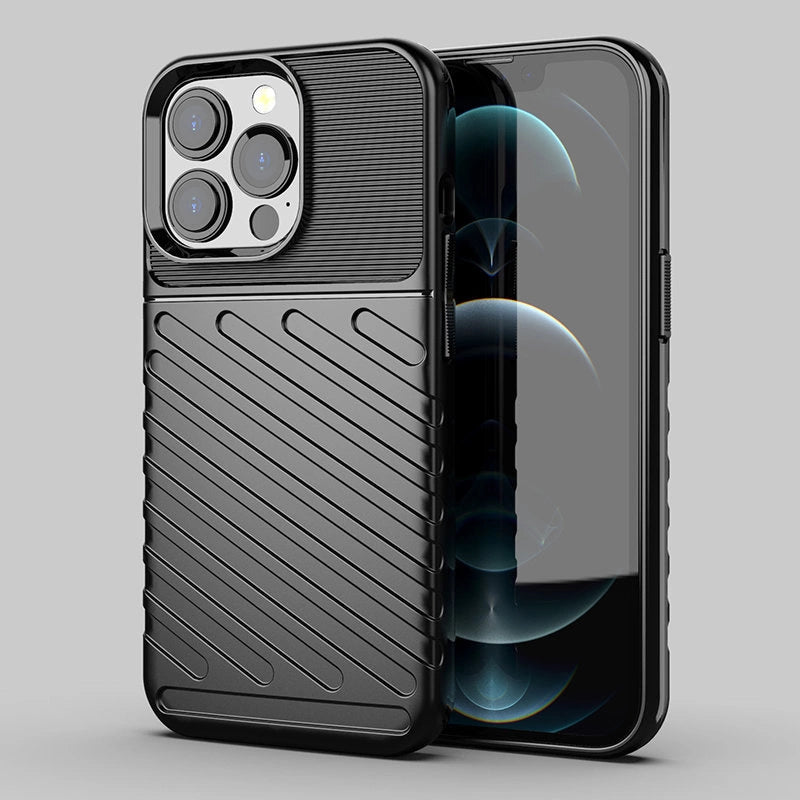 Thunder Case elastyczne pancerne etui pokrowiec iPhone 13 Pro czarny – zdjęcie 13