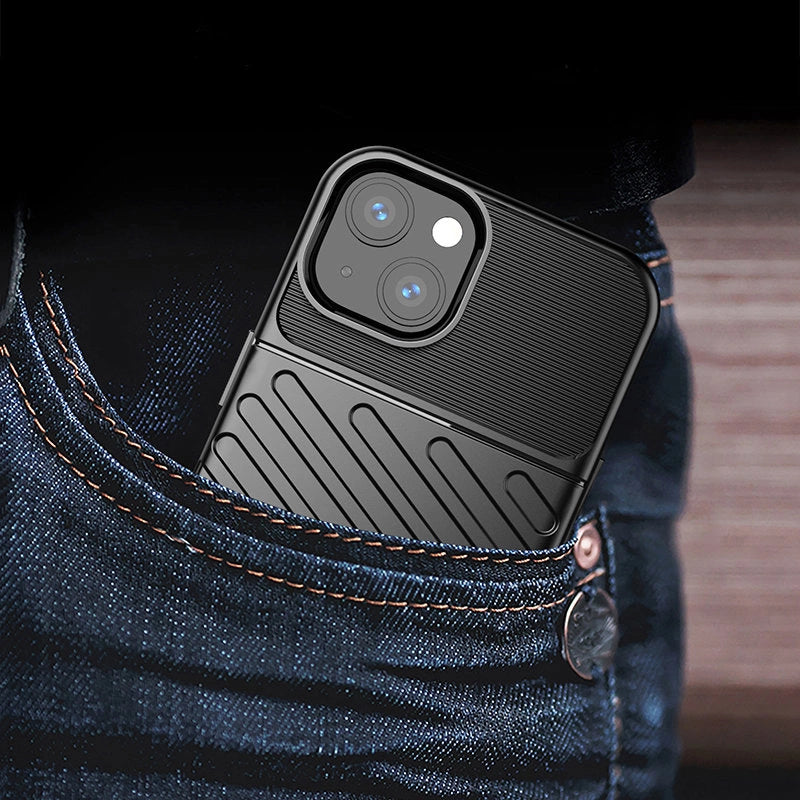Thunder Case elastyczne pancerne etui pokrowiec iPhone 13 mini zielony – zdjęcie 10