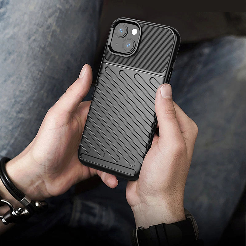 Thunder Case elastyczne pancerne etui pokrowiec iPhone 13 mini zielony – zdjęcie 9
