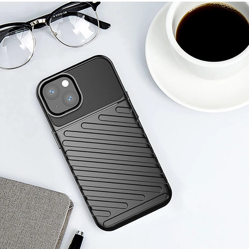 Thunder Case elastyczne pancerne etui pokrowiec iPhone 13 mini niebieski – zdjęcie 14