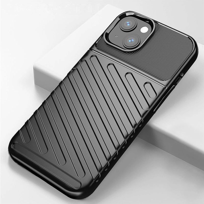 Thunder Case elastyczne pancerne etui pokrowiec iPhone 13 mini niebieski – zdjęcie 15