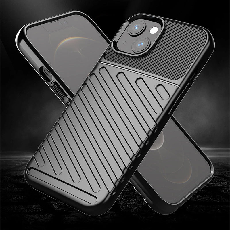 Thunder Case elastyczne pancerne etui pokrowiec iPhone 13 mini niebieski – zdjęcie 4
