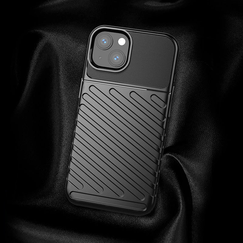 Thunder Case elastyczne pancerne etui pokrowiec iPhone 13 mini niebieski – zdjęcie 5