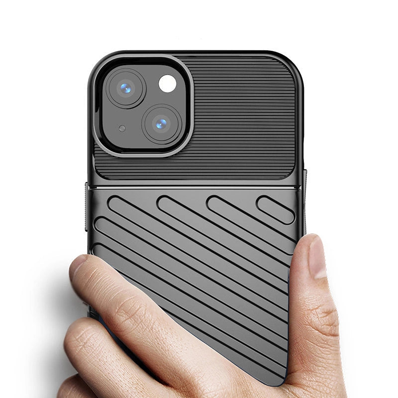 Thunder Case elastyczne pancerne etui pokrowiec iPhone 13 mini niebieski – zdjęcie 6