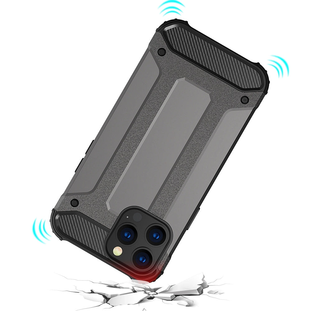 Hybrid Armor pancerne hybrydowe etui pokrowiec iPhone 13 Pro niebieski – zdjęcie 7