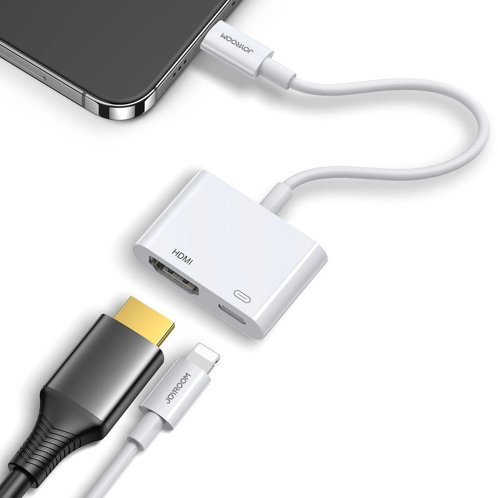 Adapter Joyroom S-H141 Lightning (męski) - HDMI FullHD 1080p 60Hz - biały – zdjęcie 2