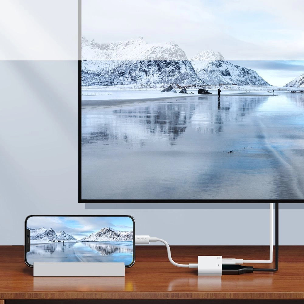 Adapter Joyroom S-H141 Lightning (męski) - HDMI FullHD 1080p 60Hz - biały – zdjęcie 4