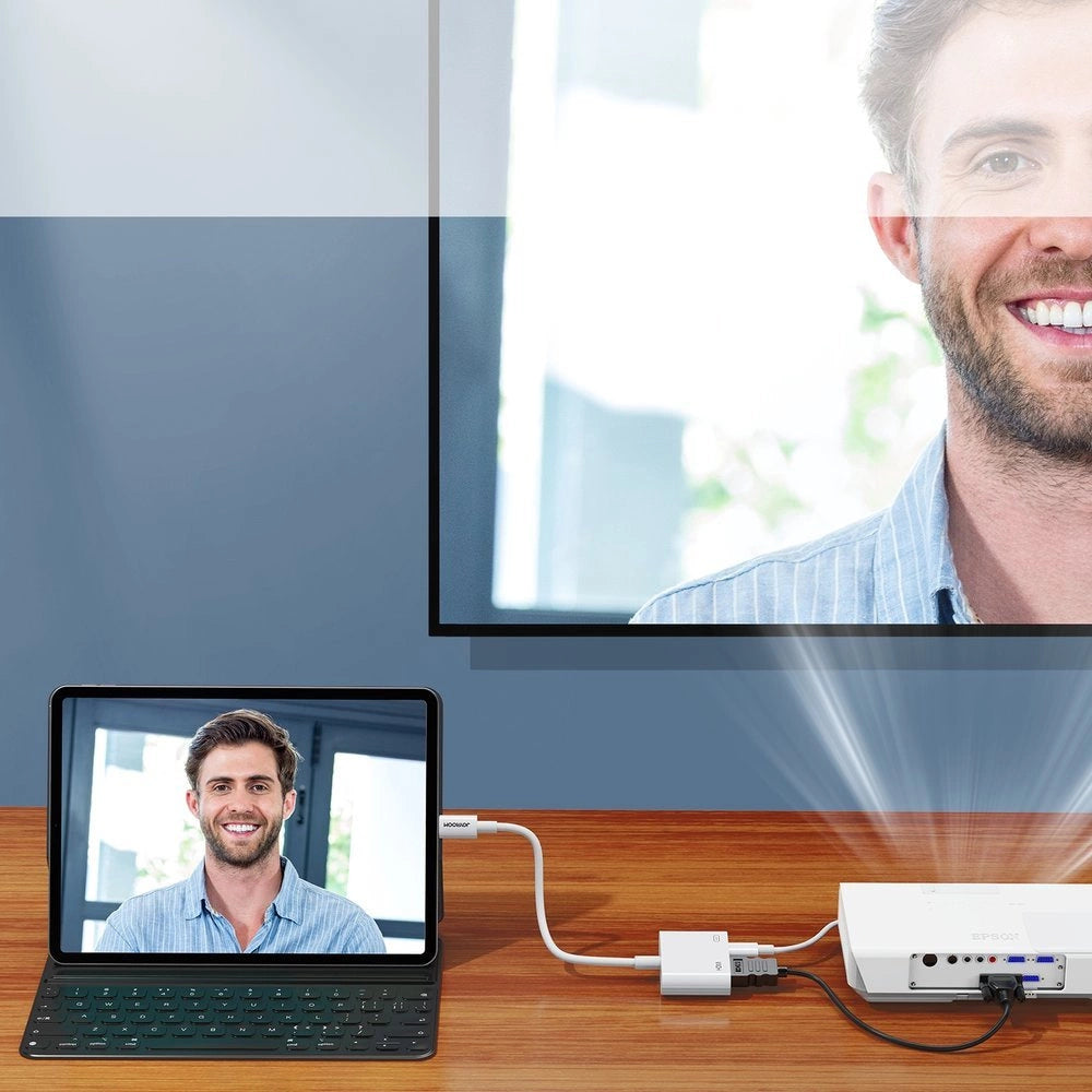 Adapter Joyroom S-H141 Lightning (męski) - HDMI FullHD 1080p 60Hz - biały – zdjęcie 6