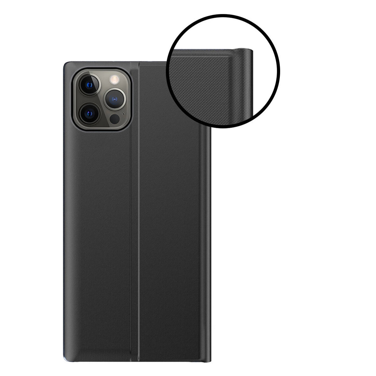 Sleep Case pokrowiec etui z klapką typu Smart Cover iPhone 13 Pro czarny – zdjęcie 3