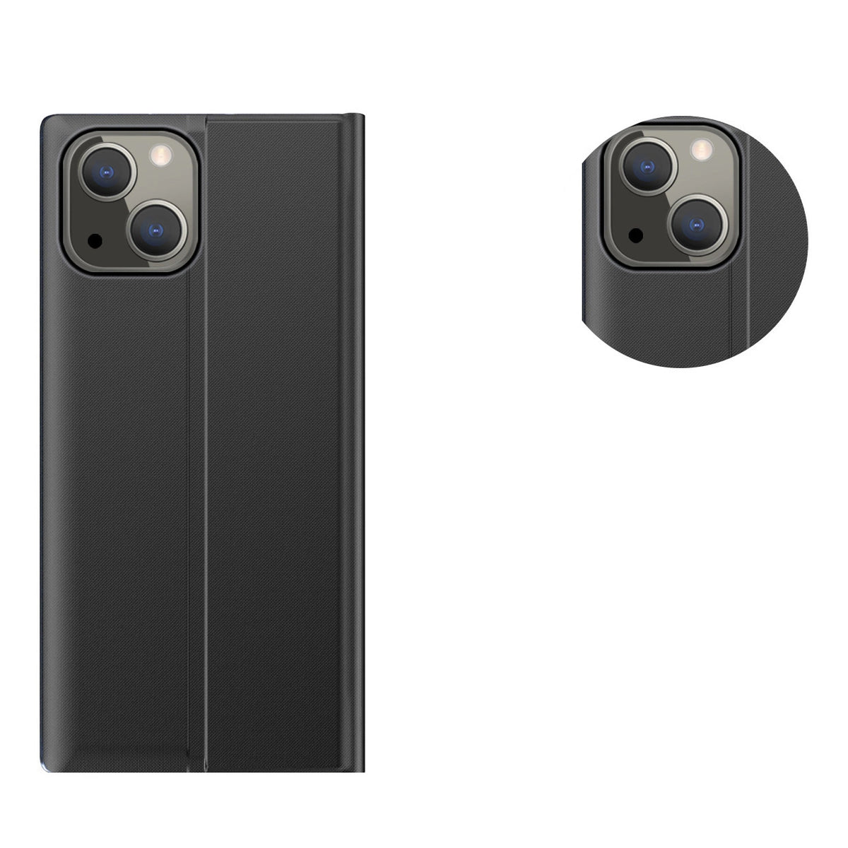 Sleep Case pokrowiec etui z klapką typu Smart Cover iPhone 13 mini czarny – zdjęcie 4