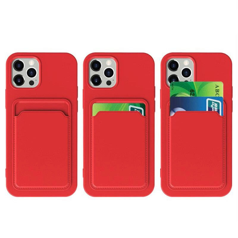 Card Case silikonowe etui do Samsung Galaxy S21+ 5G (S21 Plus 5G) bordowy – zdjęcie 10