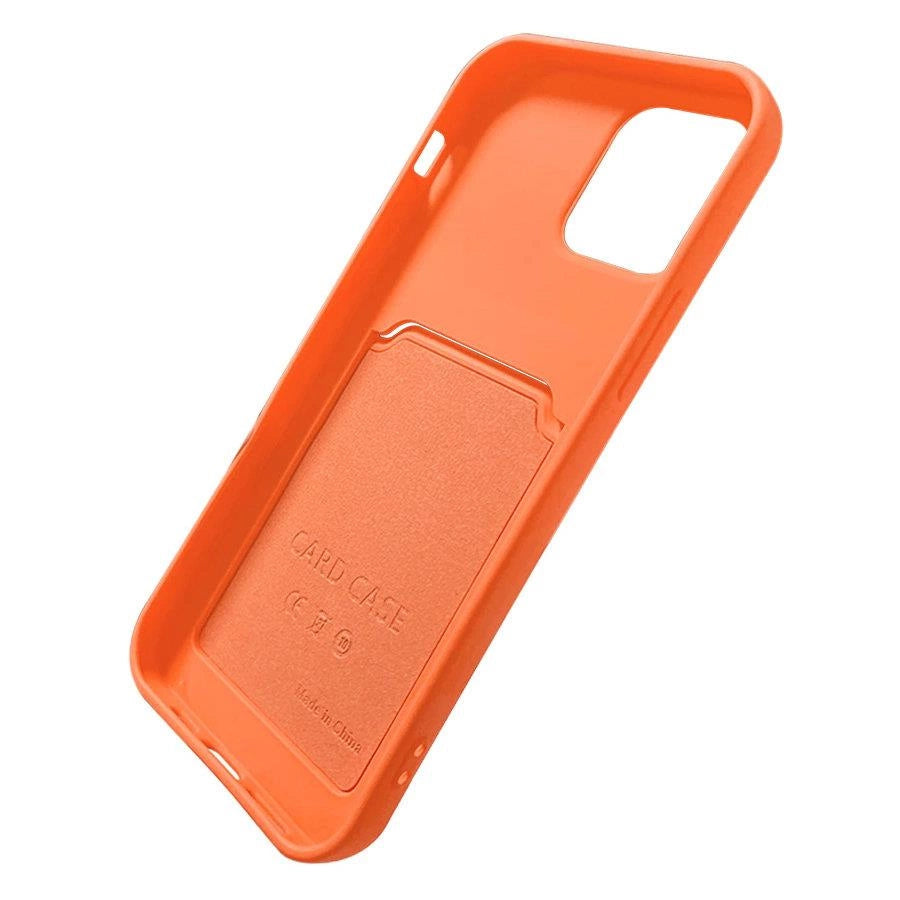 Card Case silikonowe do Xiaomi Redmi 10X 4G / Xiaomi Redmi Note 9 bordowy – zdjęcie 5