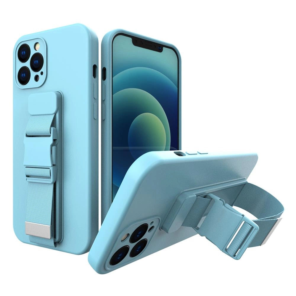 Rope case żelowe etui ze smyczą łańcuszkiem torebka smycz iPhone 8 Plus