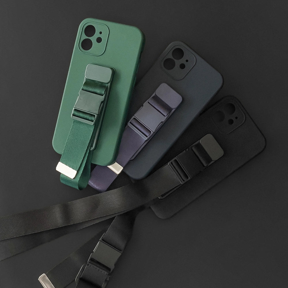 Rope case żelowe etui ze smyczą łańcuszkiem torebka smycz iPhone 8 Plus – zdjęcie 13
