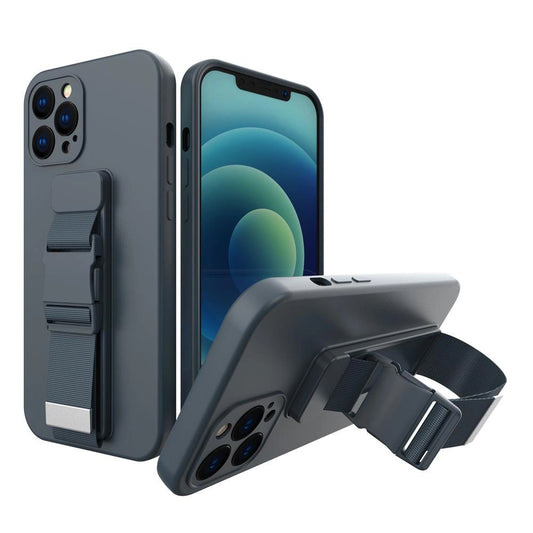 Rope case żelowe etui ze smyczą łańcuszkiem torebka smycz iPhone 12 mini