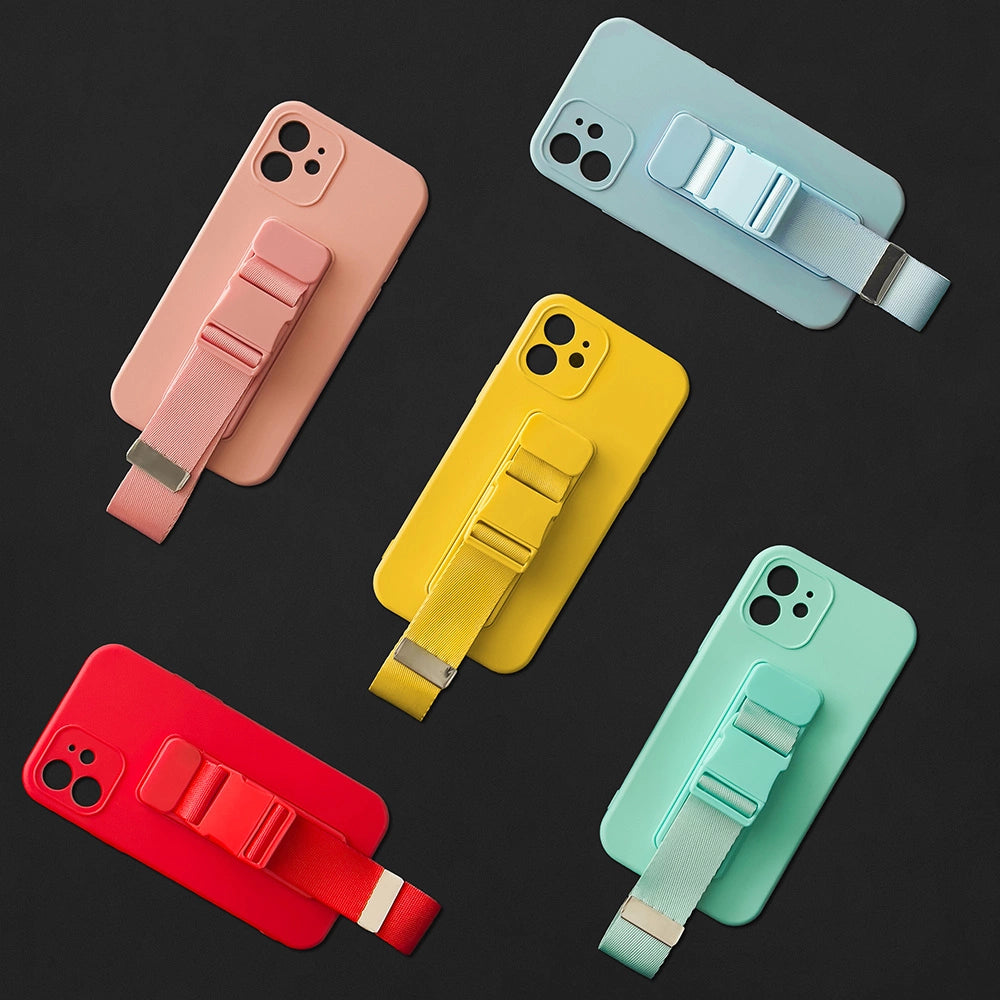 Rope case żelowe etui ze smyczą łańcuszkiem torebka smycz iPhone 12 mini – zdjęcie 12