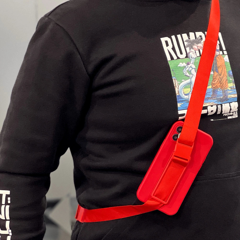 Rope case żelowe etui ze smyczą łańcuszkiem torebka smycz iPhone 12 mini – zdjęcie 15