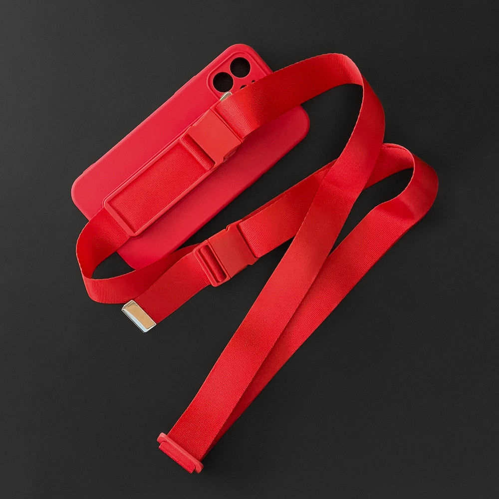 Rope case żelowe etui ze smyczą łańcuszkiem torebka smycz iPhone 12 mini – zdjęcie 13