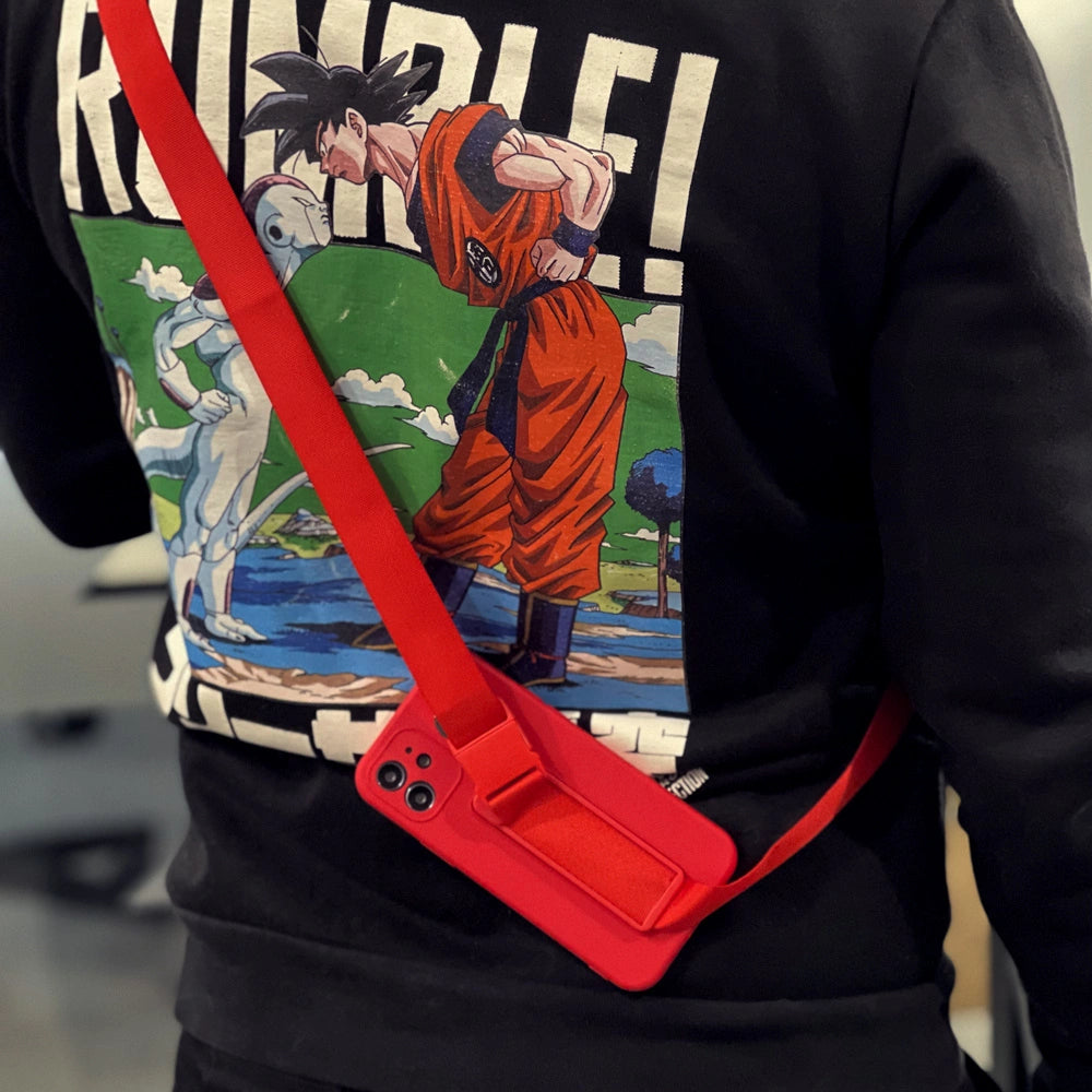 Rope case żelowe etui ze smyczą łańcuszkiem torebka smycz iPhone 12 mini – zdjęcie 15