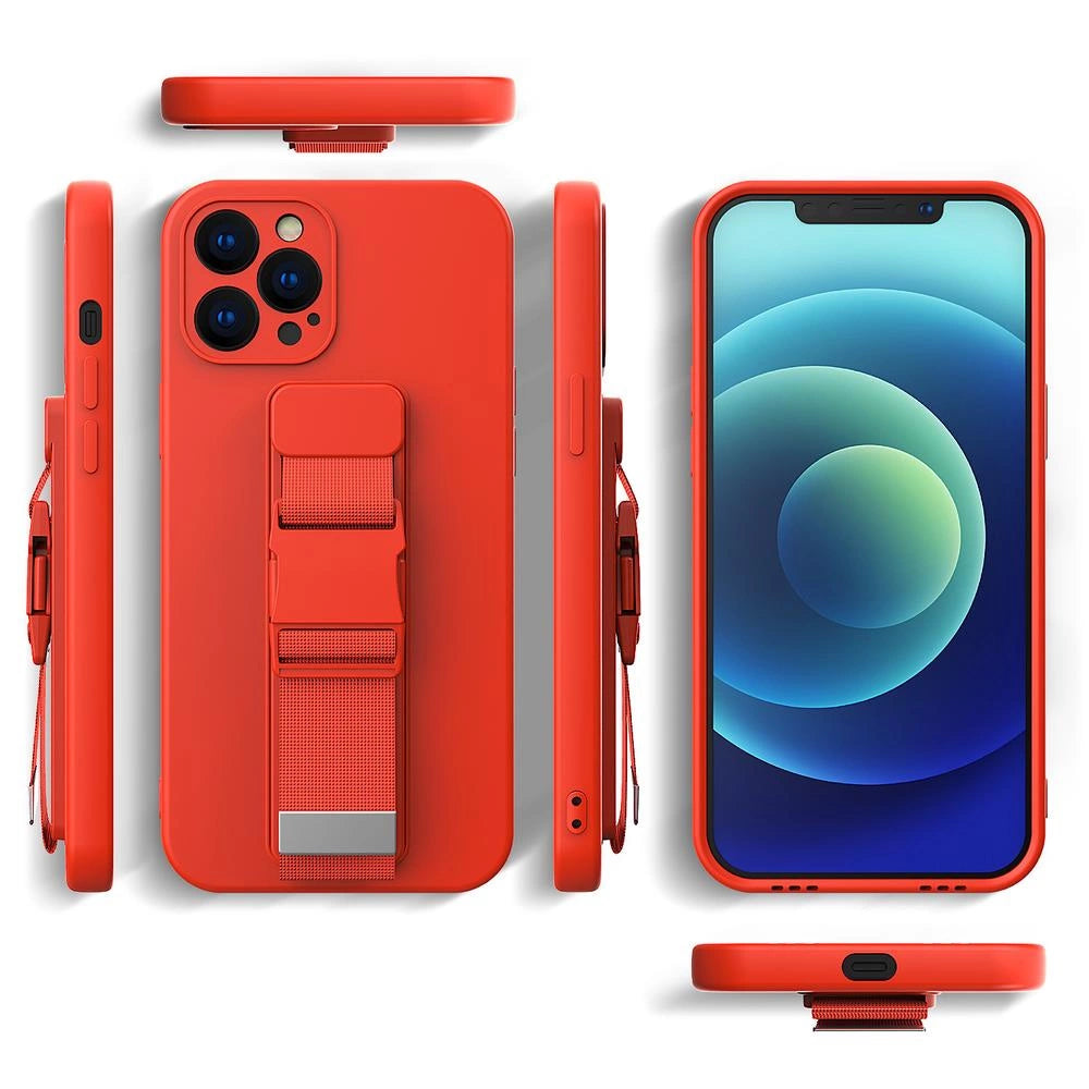 Rope case żelowe etui ze smyczą łańcuszkiem torebka smycz iPhone 12 mini – zdjęcie 2