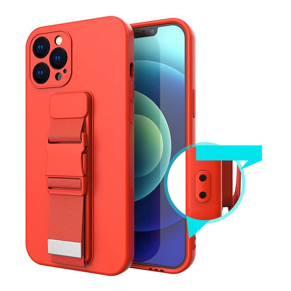Rope case żelowe etui ze smyczą łańcuszkiem torebka smycz iPhone 12 mini – zdjęcie 6