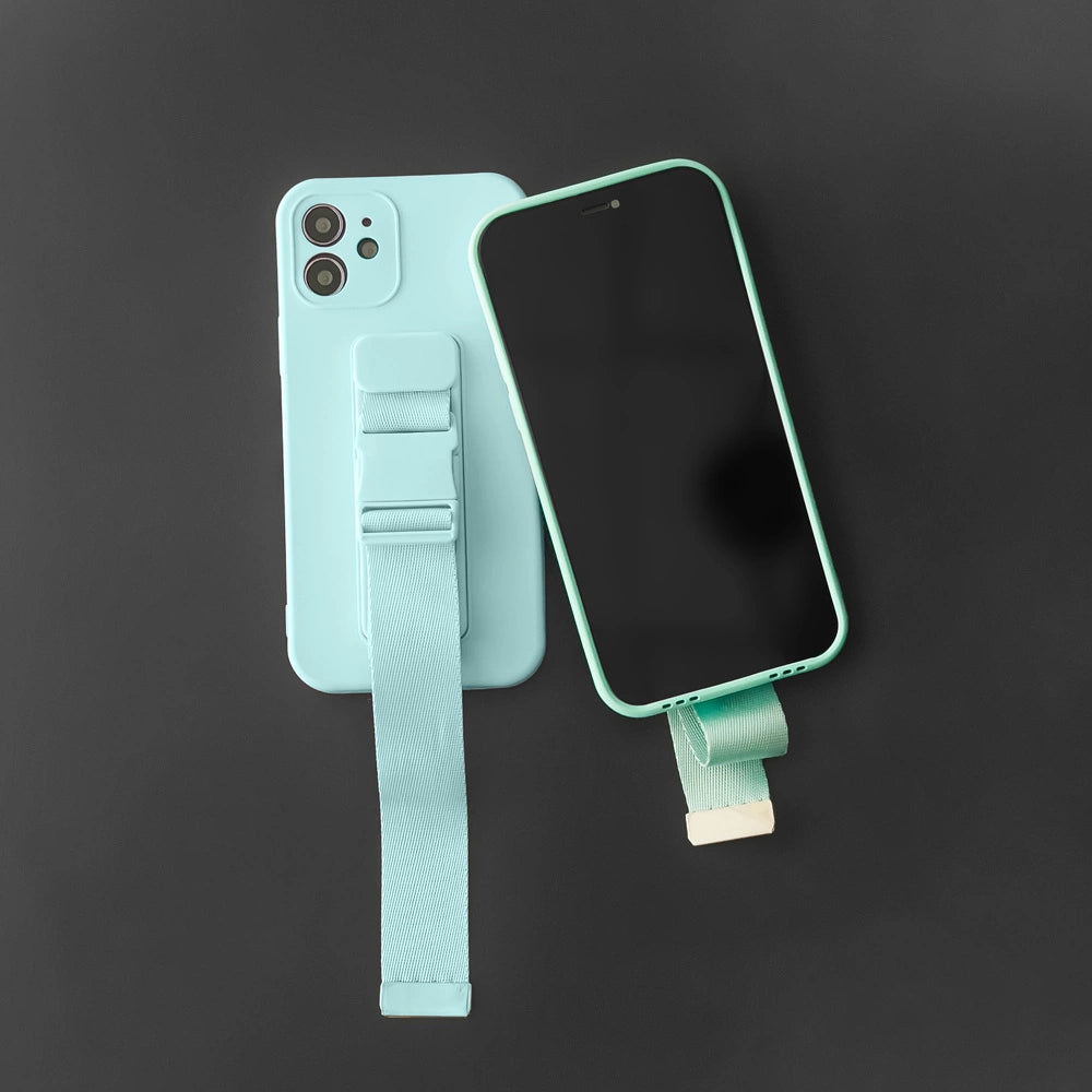 Rope case żelowe etui ze smyczą łańcuszkiem torebka smycz iPhone 12 – zdjęcie 11